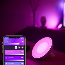 Ahes Hue Bloom V4 Siyah Akıllı LED Masa Lambası, Bluetooth Özellikli - 25.000 Saat Ampul Kullanım Ömrü
