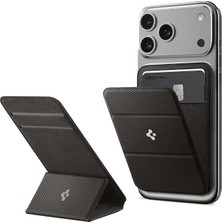 Ahes Magsafe Destekli Cüzdan Smart Fold Mag Fit Füme - AMP02766 (Spigen Tr Garantili)