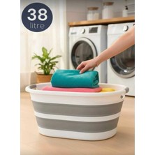 Kaya Group 38 Litre Katlanır Çamaşır Sepeti Katlanabilir Çamaşır Selesi Yer Tasarruflu Çok Amaçlı