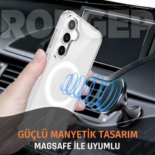 Ahes Samsung Galaxy S25 Fe Için Şeffaf Kılıf Mag-Clear Güçlü Manyetikli [magsafe ile Uyumlu] S25 Fe Koruyucu Sararmaya Dayanıklı Darbe Emici Pc+Tpu Hibrit Tasarım Samsung S25 Fe Kılıfı