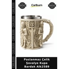 Carlburn Özel Üretim Tasarım Hediye Aksesuar Paslanmaz Çelik Şovalye Kupa Bardak ALK2589