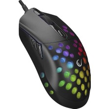 Ahes SMX-R66 Rocket Ultra Hafif Siyah Rgb Ledli 12000DPI Gaming Oyuncu Mouse