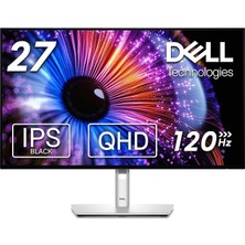 Ahes Ultrasharp Monitör 27 Inç 2560X1440 Qhd, IPS Black Technology 16:9 5ms 120Hz 2xdp HDMI Type-C 2 x Thunderbolttm 4 Port Antı-Glare Heıght Tılt Swıvel Pıvot Vesa Hub, U2724DE