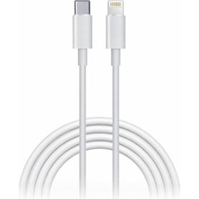 Ahes Desıgn Iphone Uyumlu Usb-C To Lightning Şarj ve Data Kablosu, Beyaz 3m