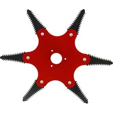 Ahes Benzinli Tırpan Metal Çim Çayır Biçme Kesme Aparatı 6 Kollu Testere Dişli Bıçkı Ahtapot Yedek Bıçak