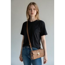 Elizi By Sevim Etnik Desenli Taba Bohem Cüzdan Çanta