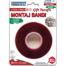 Ahes Montaj Bandı, 19MMX5MT, Şeffaf.