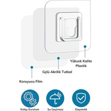 Ahes Sabitleme Askısı Geçmeli Klips Duvar ve Yüzey Sabitleyici Aparatı 10 Çift