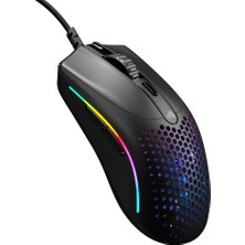 Ahes Model O 2 Mini Kablolu Siyah Oyuncu Faresi: Hafif 49 Gram, 26K Optik Sensör, 80 Milyon Tıklama, 6 Programlanabilir Düğme, Küçük Ellere Uygun Fare, Fps, Mmo, Moba, Battle Royal Faresi