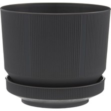 Ahes S282 Lüks Saksı Dekoratif Saksı, Antrasit, 18.5cm, 3.3 Litre