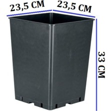 Ahes Üretim Saksı, 23,5X33 Cm, 15 Lt, Siyah Plastik