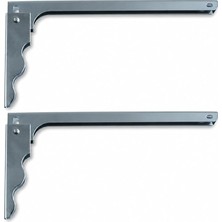 Ahes Raf ve Masa Konsolu, Raf Ayağı Metal, 18 cm ve 28 cm Seçenekli, 2'li Set, Vidalar ve Dübeller DAHIL(18CM)