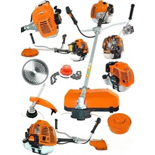 Ahes 11 Hp Profesyonel Bronz Piston Benzinli Ot Çalı Çim Biçme Makinası Yan Tırpan Zincirli Misina