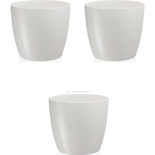 Ahes Iç Mekan Saksı, 1,9lt, 3 Adet, Beyaz