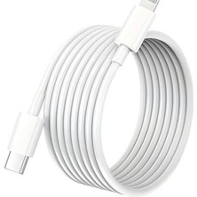Ahes 6A 100W Type-C To Lightning Hızlı Data ve Şarj Kablosu 3 Metre Beyaz SX31