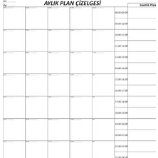 Ahes Planlayıcı Manyetik Duvar Stickerı Takvim Plan Çizelgesi