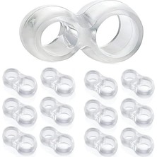 Ahes 12 Adet Plastik Kapı Kolu Stoperi, Kapı Arkası Duvar Koruyucu Tampon, Silikon Durdurucu, Pencere Kolu Stoperi, Çarpma Önleyici, Sessiz ve Dayanıklı, Kolay Montaj.