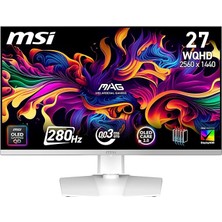 Ahes 26.5 Mag 272QPW Qd-Oled X28, Gaming Monitör, Wqhd, 16:9, Flat, Qd-Oled, 280Hz 0.03MS, Freesync Premium Pro, Pivot, Beyaz