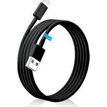 Ahes Iphone 6 6s 7 8 x Xs Xr 11 12 13 14 Pro Max Plus Hızlı Şarj Kablosu USB To Lightning Siyah