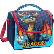 Ahes High Erkek Çocuk Mavi Sarı Dragon Desenli Isı Yalıtımlı Beslenme Çantası 37113