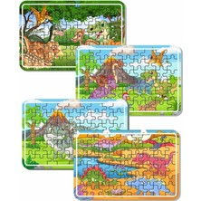 Ahes Dinazor, Sevimli Dinozorlardan Oluşan Ahşap Puzzle Set