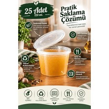 Ahes Life 25 Adet 120 ml Sızdırmaz Mini Saklama Kabı Sosluk Buzluk Kabı MIT1368