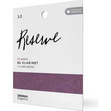 Ahes Woodwinds Organik Klasik Bb Klarnet Kamışları - Klarnet Için Kamışlar - Bireysel Mühürlü - 3.0 Güç, 3'lü Paket