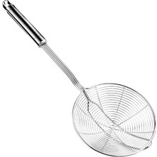 Ahes Home Metal Saplı Güçlendirilmiş Gövdeli Tel Kevgir – Paslanmaz Çelik Süzgeç, Derin Süzek, Kızartma ve Haşlama Için Ideal, Isıya Dayanıklı Mutfak Gereci (15 Cm)