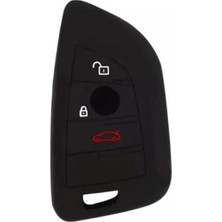 Ahes Keys Bmw F15 G20 F48 F39 X5 X6 Uyumlu Üçgen Tasarım Silikon Anahtar Koruma Kılıfı, Siyah