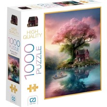 Ahes Games Pembe Ağaç 1000 Parça 2,2mm Kalınlık 48X68CM Profesyonel Hobi Puzzle Yapboz Serisi