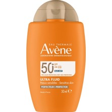 Ahes Thermale Avene Ultra Fluid Perfector SPF50+ Ton Eşitleyici Renkli Güneş Kremi Normal ve Karma Ciltler Için 50 ml