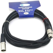 Ahes Mmc5 Bk Mikrofon Kablosu 5 Metre Yüksek Girişli Siyah