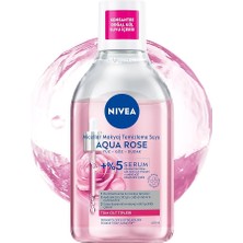 Ahes Aqua Rose Gül Suyu ve Serum Içeren Çift Fazlı Micellar Makyaj Temizleme Suyu 400ML,YÜZ Göz Dudak, Spf Filtrelerini Temizler