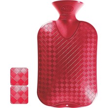 Ahes 6420 42 Sıcak Su Şişesi 2,0 L Düz Tasarım, Renk Cranberry