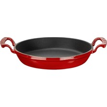 Ahes Metal Lv Y Tv 20 Shn R Döküm Yuvarlak Sahan, 20 Cm, Kırmızı