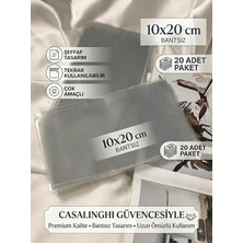 Ahes 10X20 cm Kurabiye Poşeti Yapışkansız Jelatin Şeffaf Opp Torba 10X20 cm - (20 Adet)