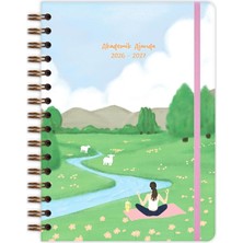 Ahes Notebook 2026-2027 A5 Akademik Ajanda Spiralli 15X21 cm - 16 Aylık - Motivasyon Sayfalı Manzara