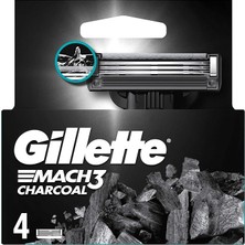 Ahes Mach3 Charcoal Yedek Tıraş Bıçağı 4'lü