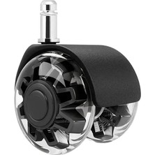 Ahes Premium Sessiz Ofis Koltuğu Tekerleği,5 ADET,11MM Standart Ölçü, 50MM Çap,siyah, Sessiz Hareket