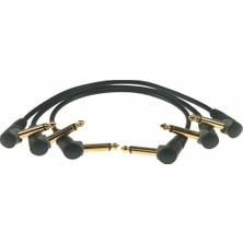 Ahes Pp-Ajj Pedal Patcher 3'lü Set Altın Uçlu - Açılı Pedal Patch Kablosu 30CM