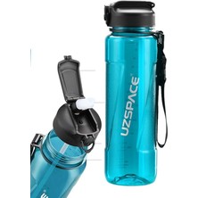 Ahes Fiftyfifty Pipetli 1000ML -Büyük Boy- Tritan Su Matarası Turkuaz