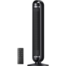 Ahes 36 Inç Kule Tipi Fan, Ev ve Yatak Odası Kullanımı, 8,5 M/s Güçlü Hava Akışı, 8 Hız Kademesi, 4 Çalışma Modu, 25 Db Sessiz Kanatsız Tasarım, 90° Salınım, 8 Saat Zamanlayıcı, LED Ekran