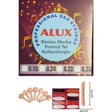 Ahes Röslau Pyramid Kalite Uzun Sap Takım Saz Teli(0.20)+10 Adet Tezene + 1 Adet Eşik + 7 Adet Burgu