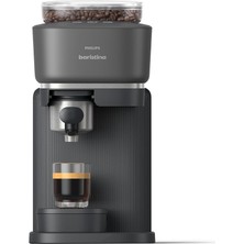 Ahes Baristina Espresso Makinesi - Gerçek Espresso, Tam Kolaylık - Kompakt - 16 Bar Basınç - Entegre Öğütücü - Siyah Makine, Siyah Filtre Tutuculu (BAR300/60)