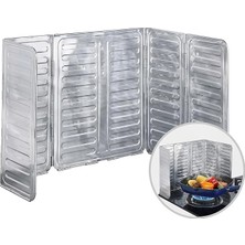 Ahes Yalıtımlı Katlanabilir Yağ Sıçratmaz Mutfak Paneli (Gri/alüminyum)