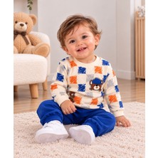 Esmer Bebe Erkek Bebek Eşofman Takımı Ayıcık Desenli – Çocuk Sweatshirt & Jogger Pantolon 2’li Takım – Spor Giyim Seti