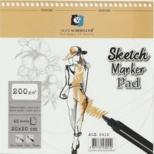 Ahes Schoeller 20 x 20 200 Gr. 40 Yp. Sketch-Marker Pad ALX-0410