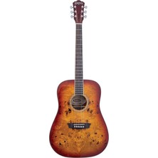 Ahes Deep Forest Burl D Amber Fade Akustik Gitar