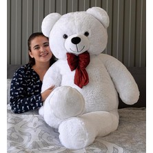 Ahes Papyonlu Dev Pelüş Ayıcık,yumuşak ve Sevimli Büyük Boy Oyuncak Ayı,sarılmalık,sevgiliye Hediyebüyük Boy Ayı (160CMBEYAZ)