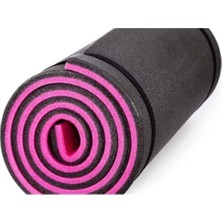 Ahes 10 mm Pilates Minderi Yoga Matı 180 * 60 * 1cm Pembe Siyah, Y06_PS